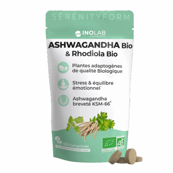 SERENITYFORM ASHWAGANDHA RHODIOLA BIO 60 comprimés